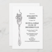 Spaghetti Dinner Fundraiser Kaart (Voorkant / Achterkant)