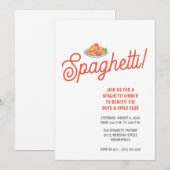 Spaghetti Dinner Fundraiser Uitnodiging (Voorkant / Achterkant)