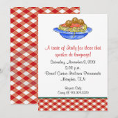 Spaghetti Dinner Invitation Kaart (Voorkant / Achterkant)