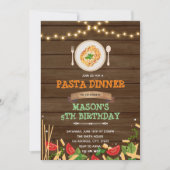 Spaghetti Dinner party Invitation Kaart (Voorkant)