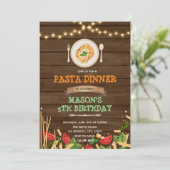 Spaghetti Dinner party Invitation Kaart (Staand voorkant)