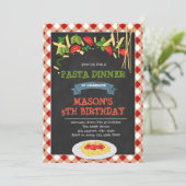 Spaghetti Dinner party-uitnodiging Kaart (Staand voorkant)