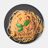 Spaghetti en Basil Food Bord Magneet (Voorkant)