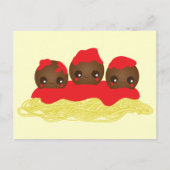 Spaghetti en gehaktballen briefkaart (Voorkant)