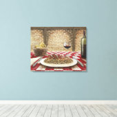 Spaghetti en gehaktballen Originele kunst Print (Insitu (Houten vloer))