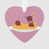 Spaghetti en gehaktballen pasta noedels Italiaans  Ornament (achterkant)