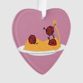 Spaghetti en gehaktballen pasta noedels Italiaans  Ornament (voorkant)