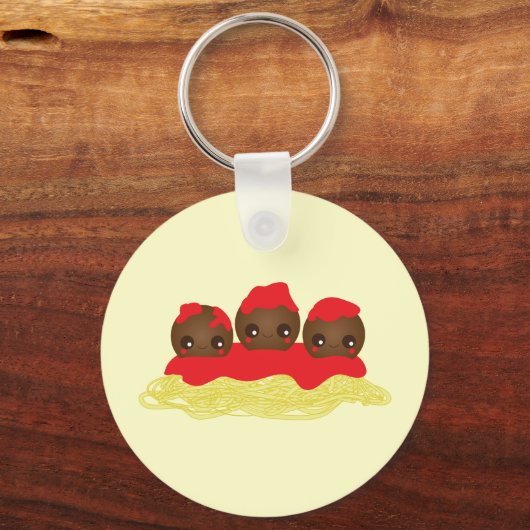 Spaghetti en gehaktballen sleutelhanger (Voorkant)