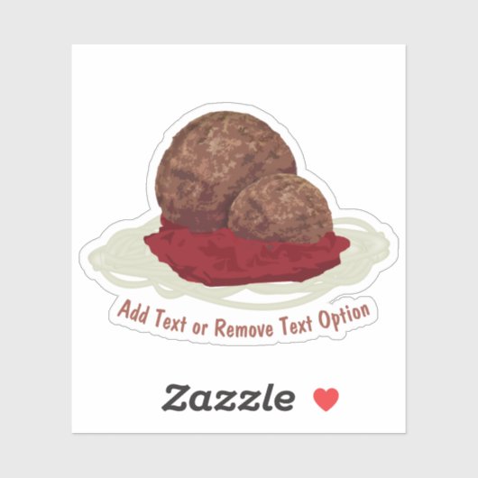 Spaghetti en gehaktballen sticker (Vel)