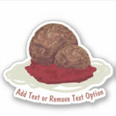 Spaghetti en gehaktballen sticker (Voorkant)