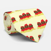 Spaghetti en gehaktballen stropdas (Opgerold)