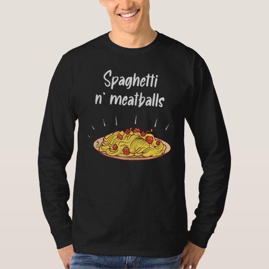 Spaghetti en gehaktballen t-shirt (Voorkant)