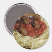 Spaghetti en Gehaktballen Voedsel Koelkast Magneet (Voorkant / Achterkant)