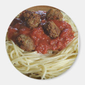 Spaghetti en Gehaktballen Voedsel Koelkast Magneet (Voorkant)
