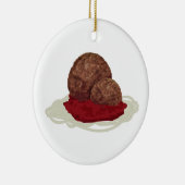 spaghetti en gehakte ballen keramisch ornament (Rechts)