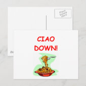 spaghetti en gematten ballen briefkaart (Voorkant / Achterkant)