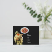 SPAGHETTI EN MANDOLIN ITALIAANSE KITCHEN, zwart ro Visitekaartje (Staand voorkant)