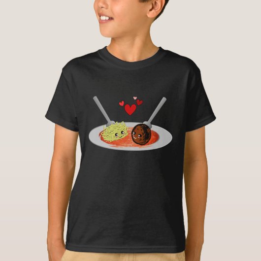 Spaghetti en Meatball T-shirt (Voorkant)