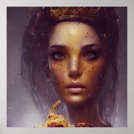 Spaghetti en Meatballen Goddess Poster (Voorkant)