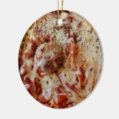 Spaghetti en Meatballen Kerstannament Keramisch Ornament (Links)