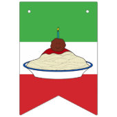 Spaghetti en Meatballs 1e Verjaardagsbanner Vlaggetjes (Tweede vlag)