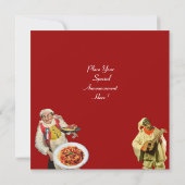 SPAGHETTI EN PIZZA PARTIJ, ITALIAANSE KITCHEN rood Kaart (Achterkant)