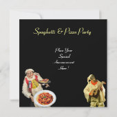 SPAGHETTI EN PIZZA PARTIJ, ITALIAANSE KITCHEN rood Kaart (Achterkant)