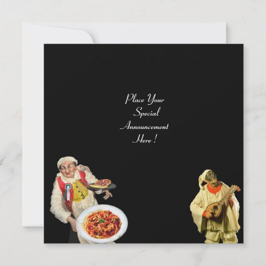 SPAGHETTI EN PIZZA PARTIJ, ITALIAANSE KITCHEN rood Kaart (Achterkant)