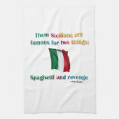 Spaghetti en wraak theedoek (Verticaal)