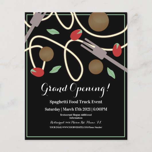 Spaghetti Festival Event Food Truck Flyer (Voorkant)