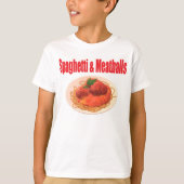 Spaghetti & gehaktballen T-shirt (Voorkant)