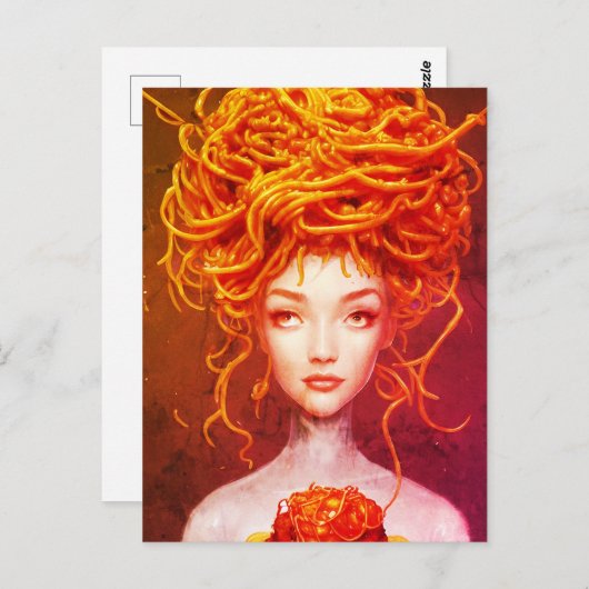 Spaghetti Goddess Briefkaart (Voorkant / Achterkant)