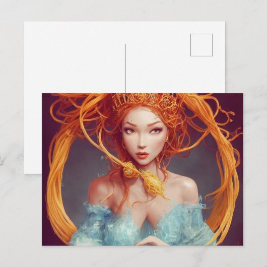 Spaghetti Goddess Briefkaart (Voorkant / Achterkant)
