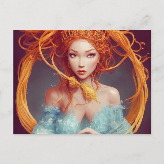 Spaghetti Goddess Briefkaart (Voorkant)