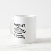 Spaghetti is homo koffiemok (Voorkant links)