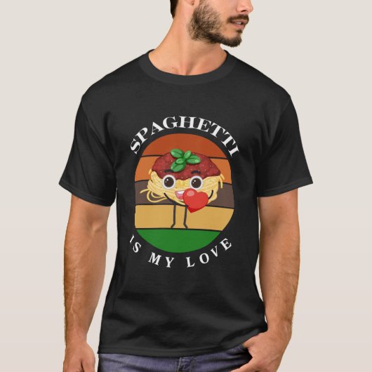 Spaghetti is mijn liefde t-shirt (Voorkant)