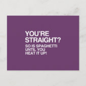 SPAGHETTI IS RECHTSTREEKS TOTDAT U HET OPHOORT BRIEFKAART (Voorkant)