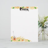 spaghetti Italiaans deegmenu letterkop (Staand voorkant)