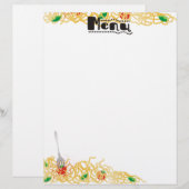 spaghetti Italiaans deegmenu letterkop (Voorkant / Achterkant)