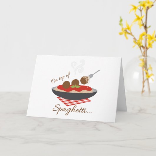 Spaghetti Kaart (Gele Bloem)