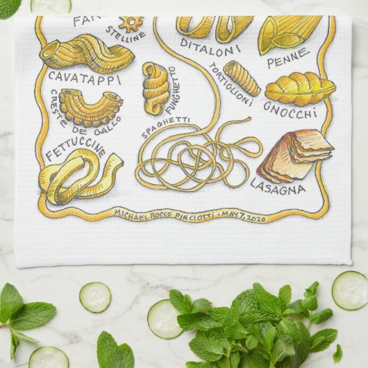 Spaghetti keukenhanddoek (Gevouwen)