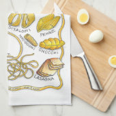 Spaghetti keukenhanddoek (Quarter Fold)