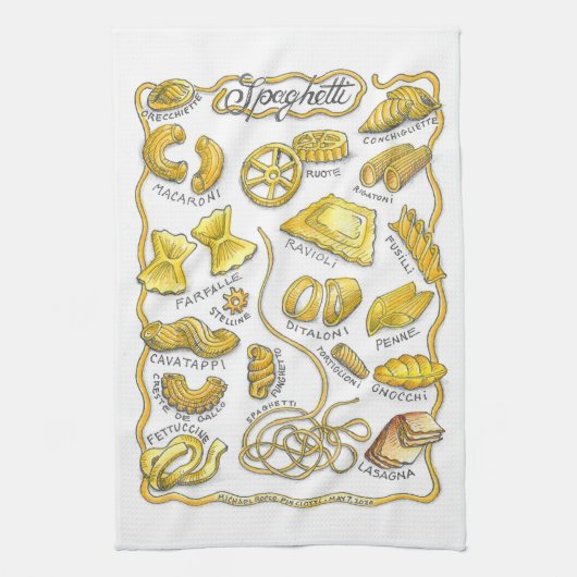 Spaghetti keukenhanddoek (Verticaal)