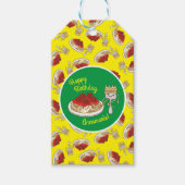 Spaghetti Kids Verjaardagsfeest Gehaktballen Cadeaulabel (Voorkant)