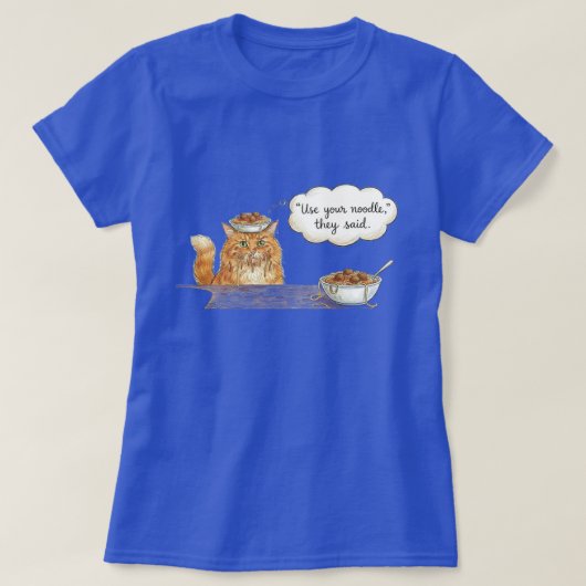Spaghetti Kitty, Oranje, T-Shirt (Design voorkant)