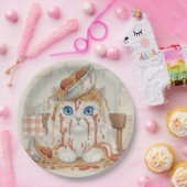 Spaghetti Kitty, Wit, Papieren Borden Bordje (Feest)