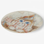Spaghetti Kitty, Wit, Papieren Borden Bordje (Gekanteld)