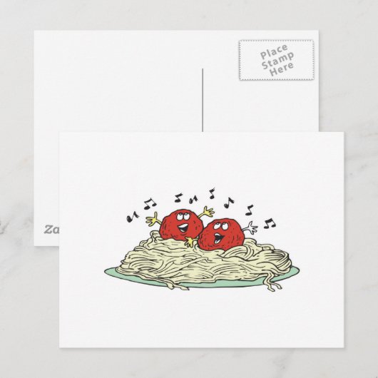 spaghetti - kogels briefkaart (Voorkant / Achterkant)