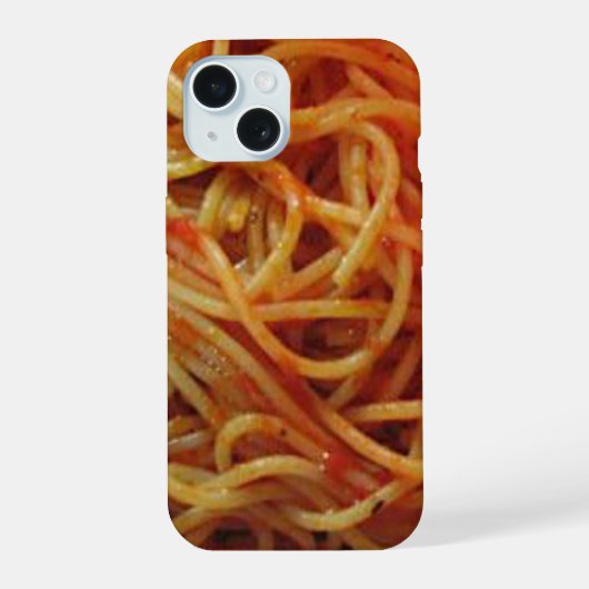 Spaghetti Leren Liefhebben iPhone 15 Case (Achterkant)