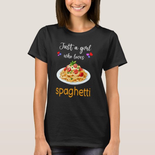 Spaghetti Lover Shirt Funny Girls Spaghetti Lover (Voorkant)